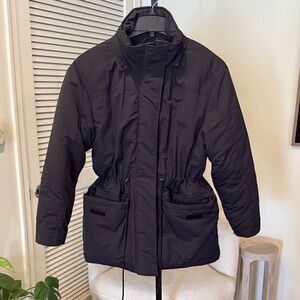 Weekday Black Down Puffer Parka Jacket